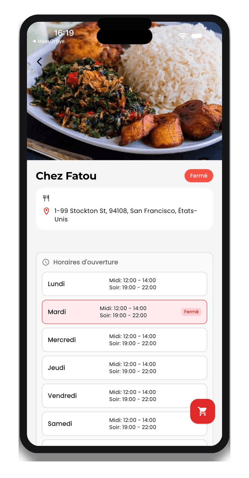 Fiche restaurant
